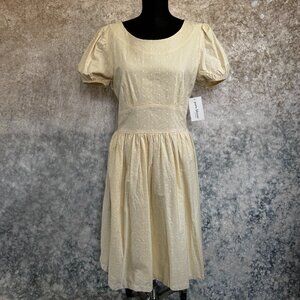 Paris Bloom Embroidered Cotton Dress - NWT XL